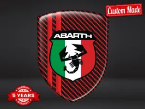 Fiat Abarth Etiqueta Impermeable Premium Alta Calidad Profesional
